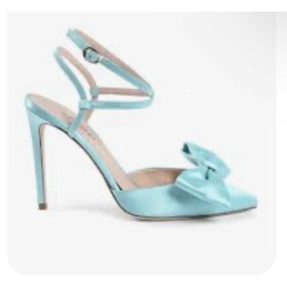 Dee Ocleppo Size 41 Pink Satin 400 Verde Tiffany Pointed Toe Pumps Heels